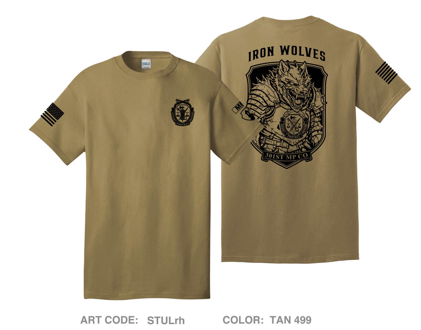 1st PLT, 301st MP CO Comfort Unisex Cotton SS Tee - STULrh