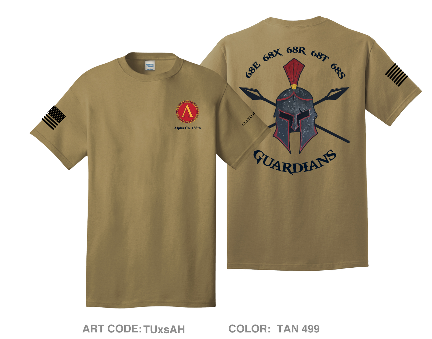 CUSTOM A Co 188th Med BN Comfort Unisex Cotton SS Tee - TUxsAH