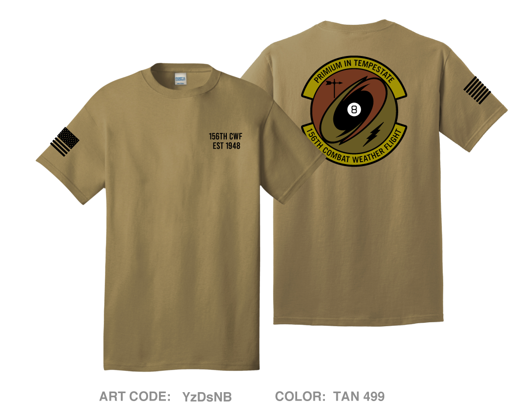 156th Combat Weather Flight Comfort Unisex Cotton SS Tee - YzDsNB