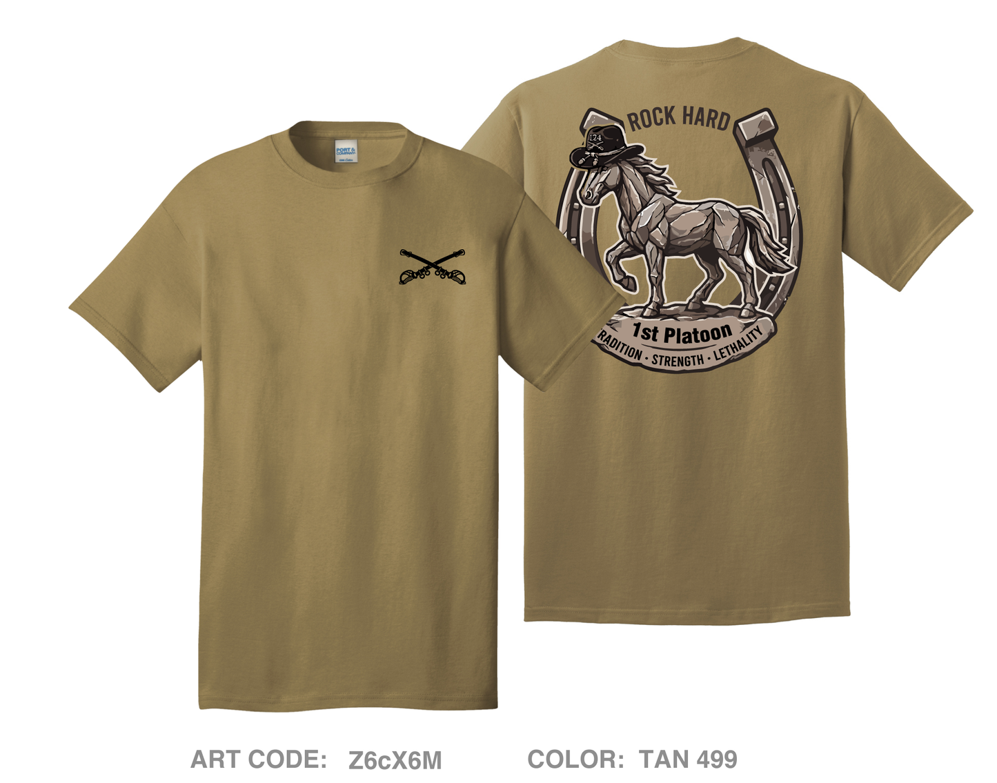 1st Platoon, Aztec Troop, 1-124 Comfort Unisex Cotton SS Tee - Z6cX6M