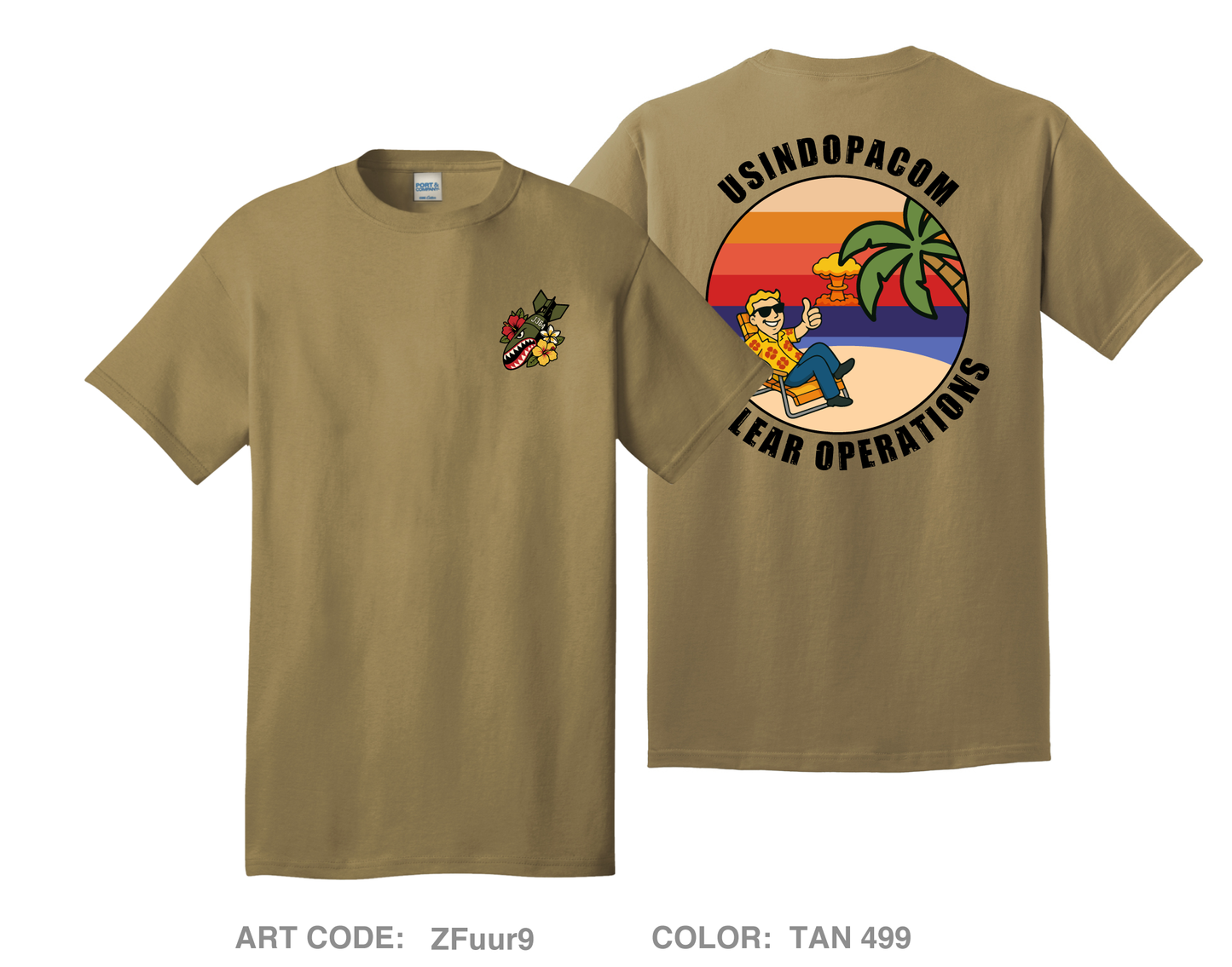 J364 USINDOPACOM Comfort Unisex Cotton SS Tee - ZFuur9