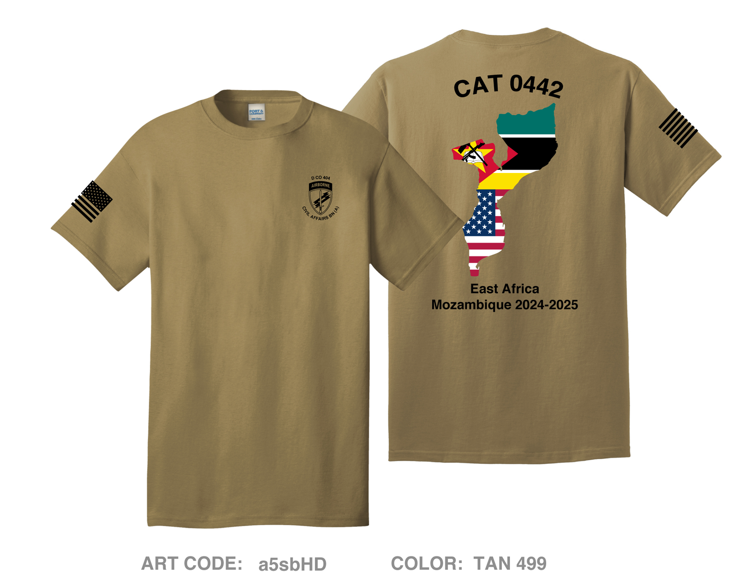 D Co 404 Civil Affairs BN (A) Fundraising CollectionComfort Unisex Cotton SS Tee - a5sbHD