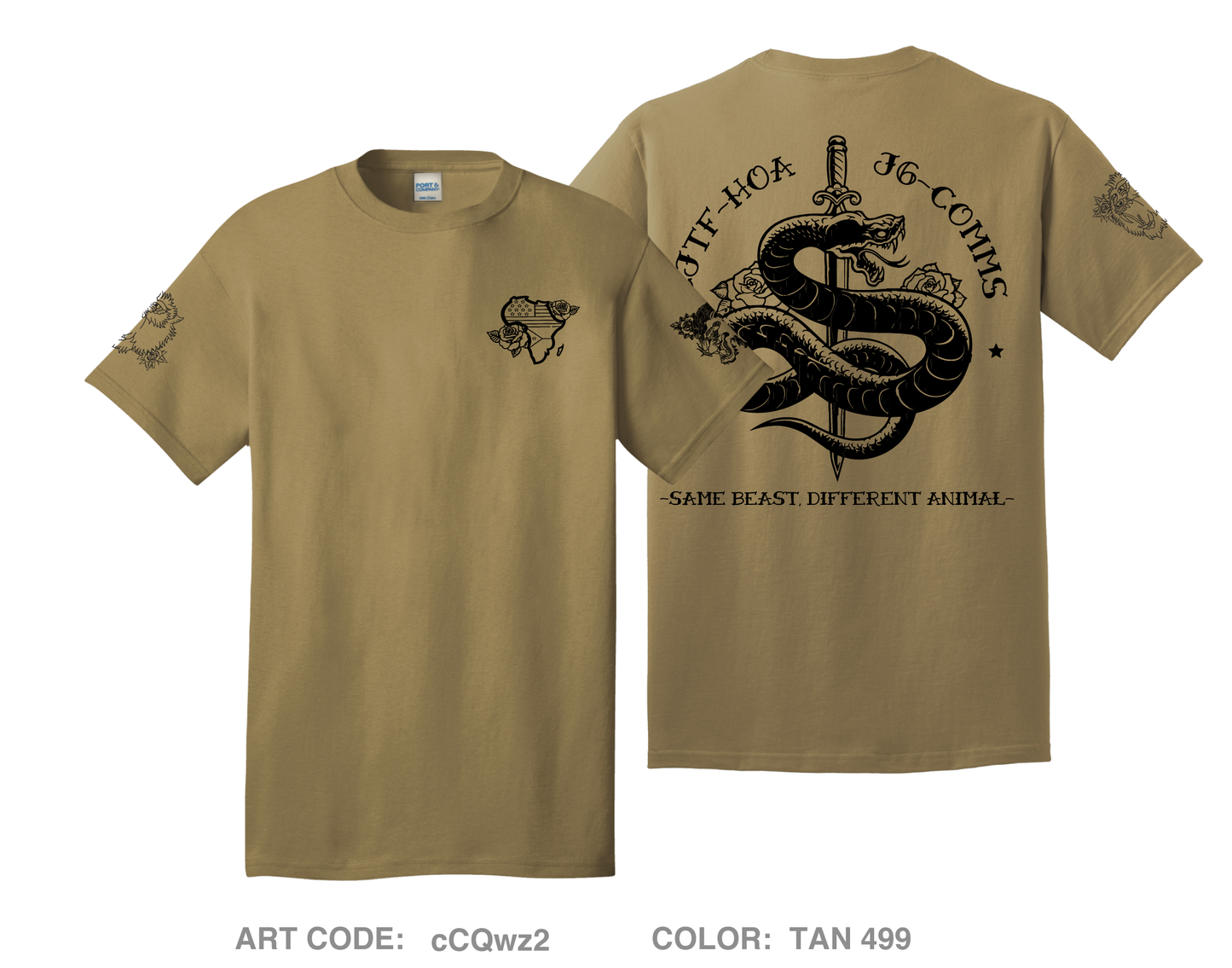 CJTF-HOA CJ-6 Comfort Unisex Cotton SS Tee - cCQwz2