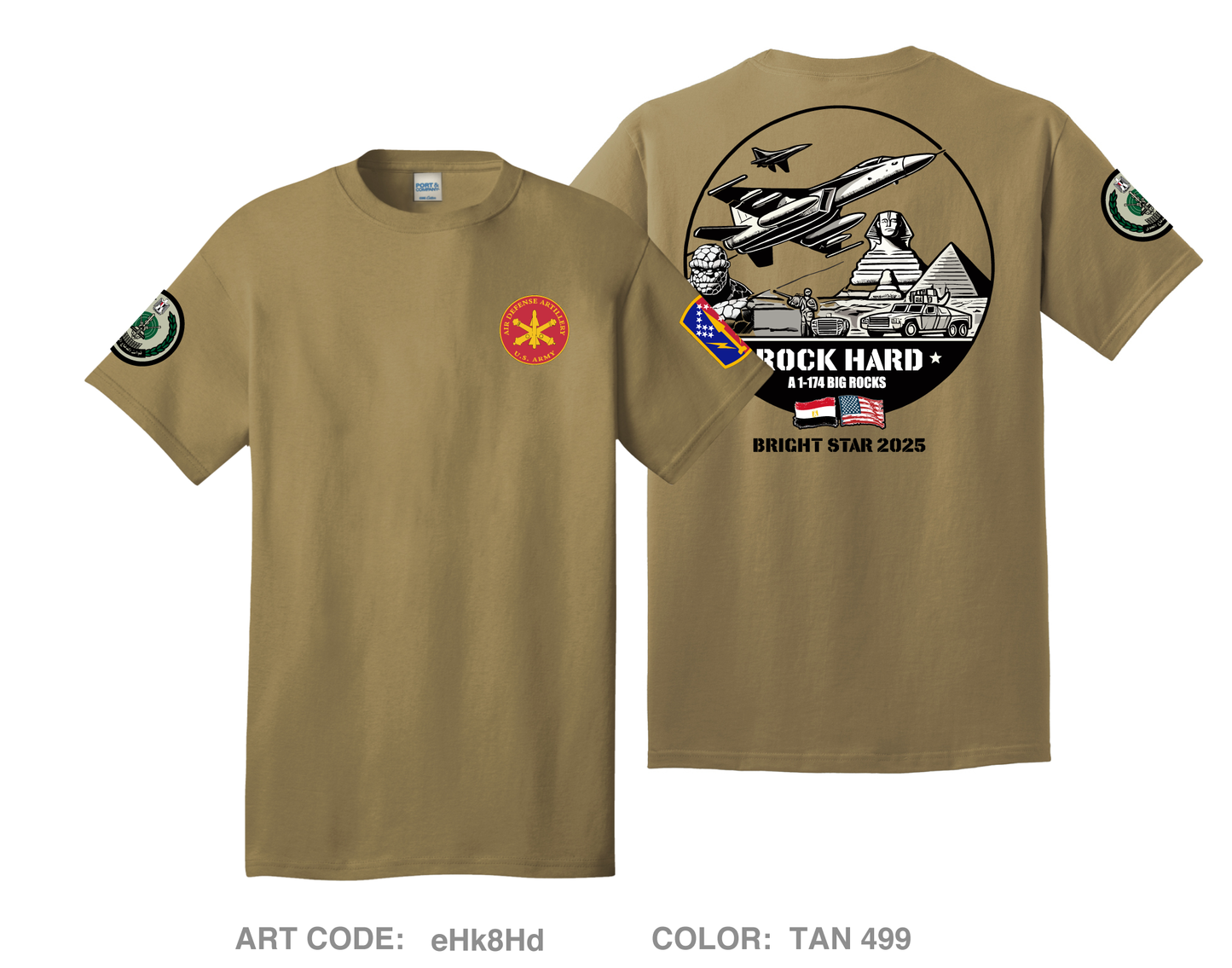 A 1-174th ADA Fundraising Collection Comfort Unisex Cotton SS Tee - eHk8Hd
