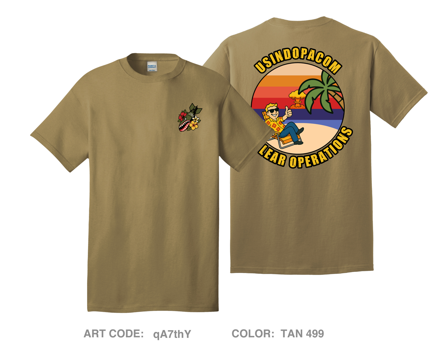 J364 USINDOPACOM Comfort Unisex Cotton SS Tee - qA7thY