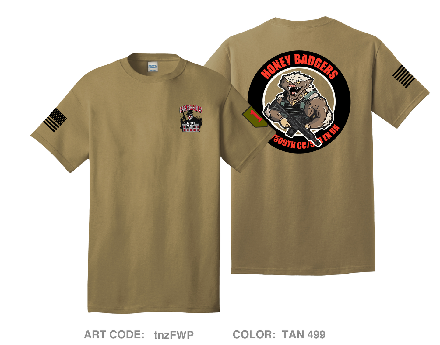 509th ECC EQ Platoon Honey Badgers Comfort Unisex Cotton SS Tee - tnzFWP