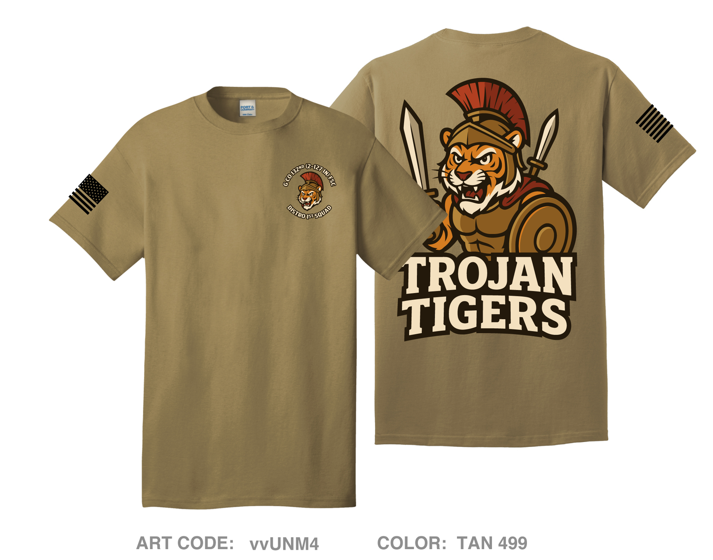 Trojan Tigers 1st squad Comfort Unisex Cotton SS Tee - vvUNM4