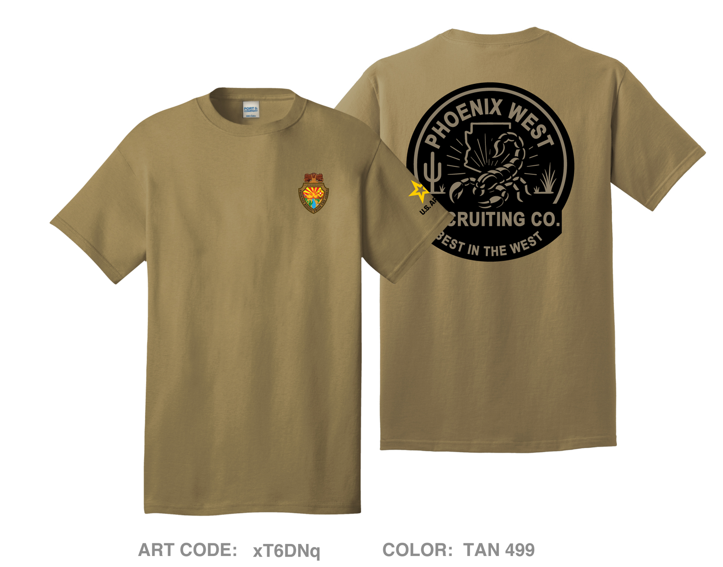 Phoenix West Recruiting Company Comfort Unisex Cotton SS Tee - xT6DNq