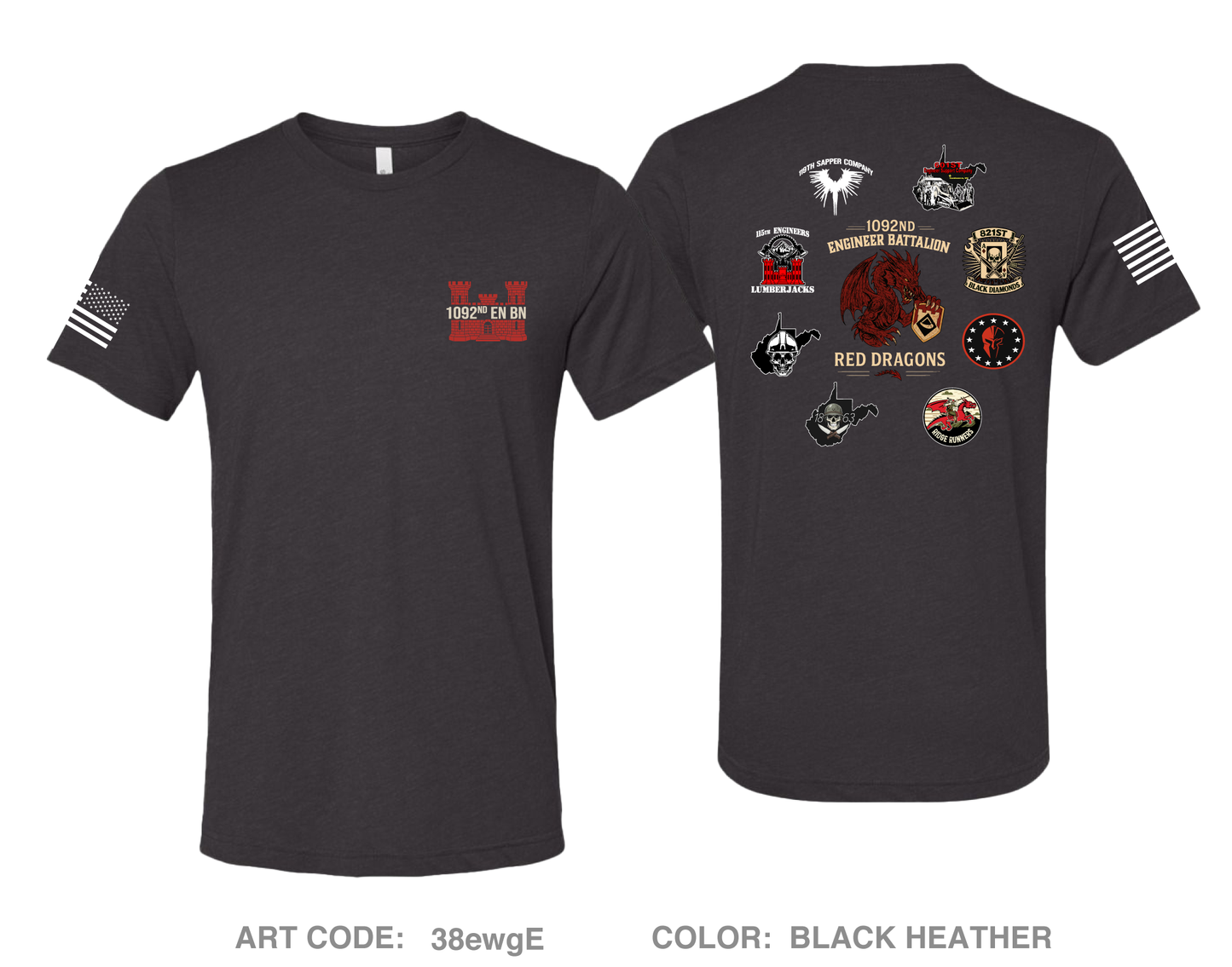 1092nd EN BN Fundraising Collection Comfort Unisex Triblend SS Tee - 38ewgE