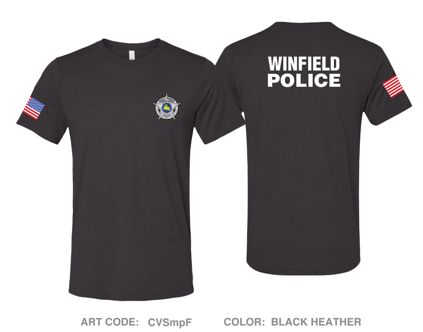 Winfield Police Department Comfort Unisex Triblend SS Tee - CVSmpF