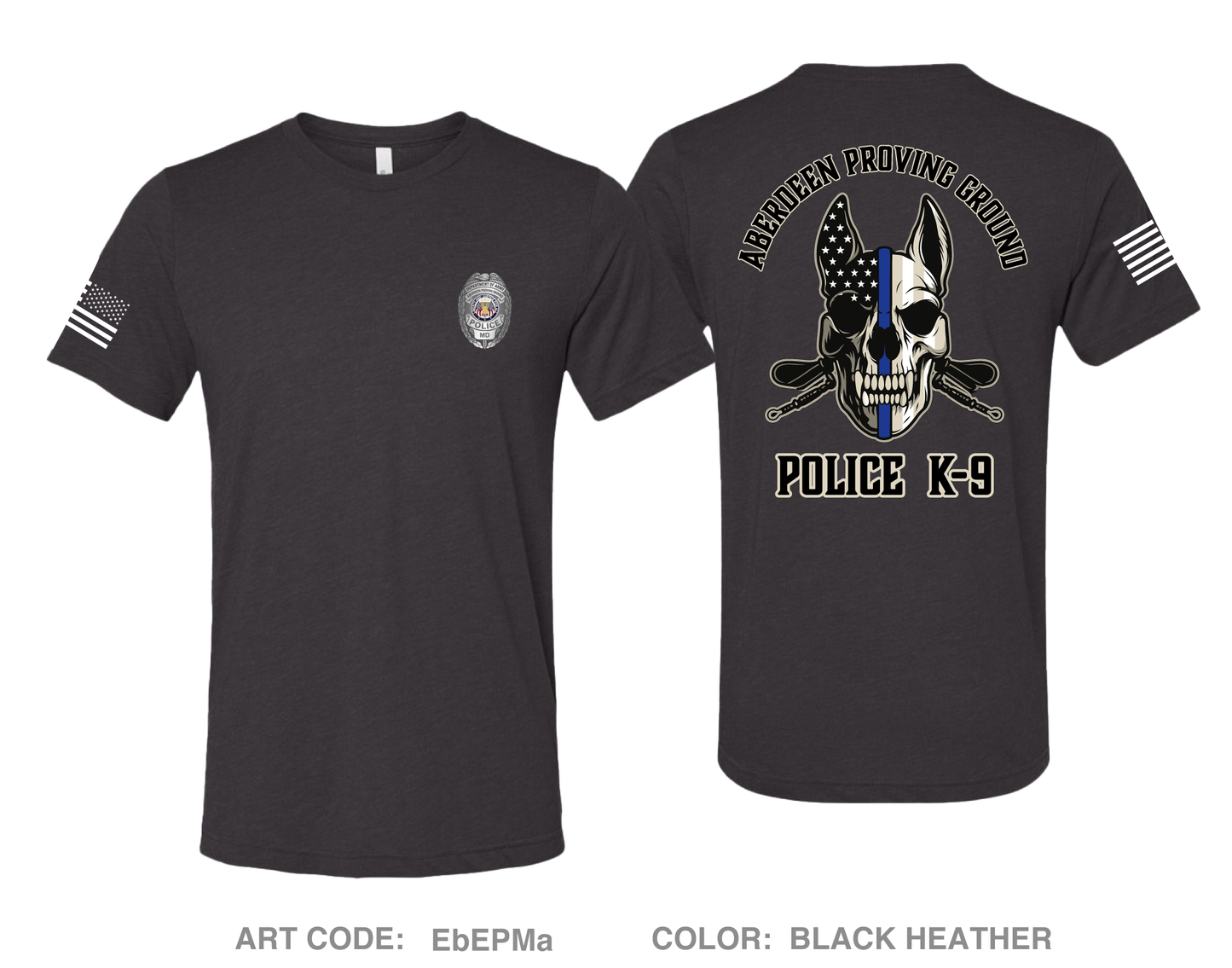 Aberdeen Proving Ground Police Department Fundraising Collection Comfort Unisex Triblend SS Tee - EbEPMa