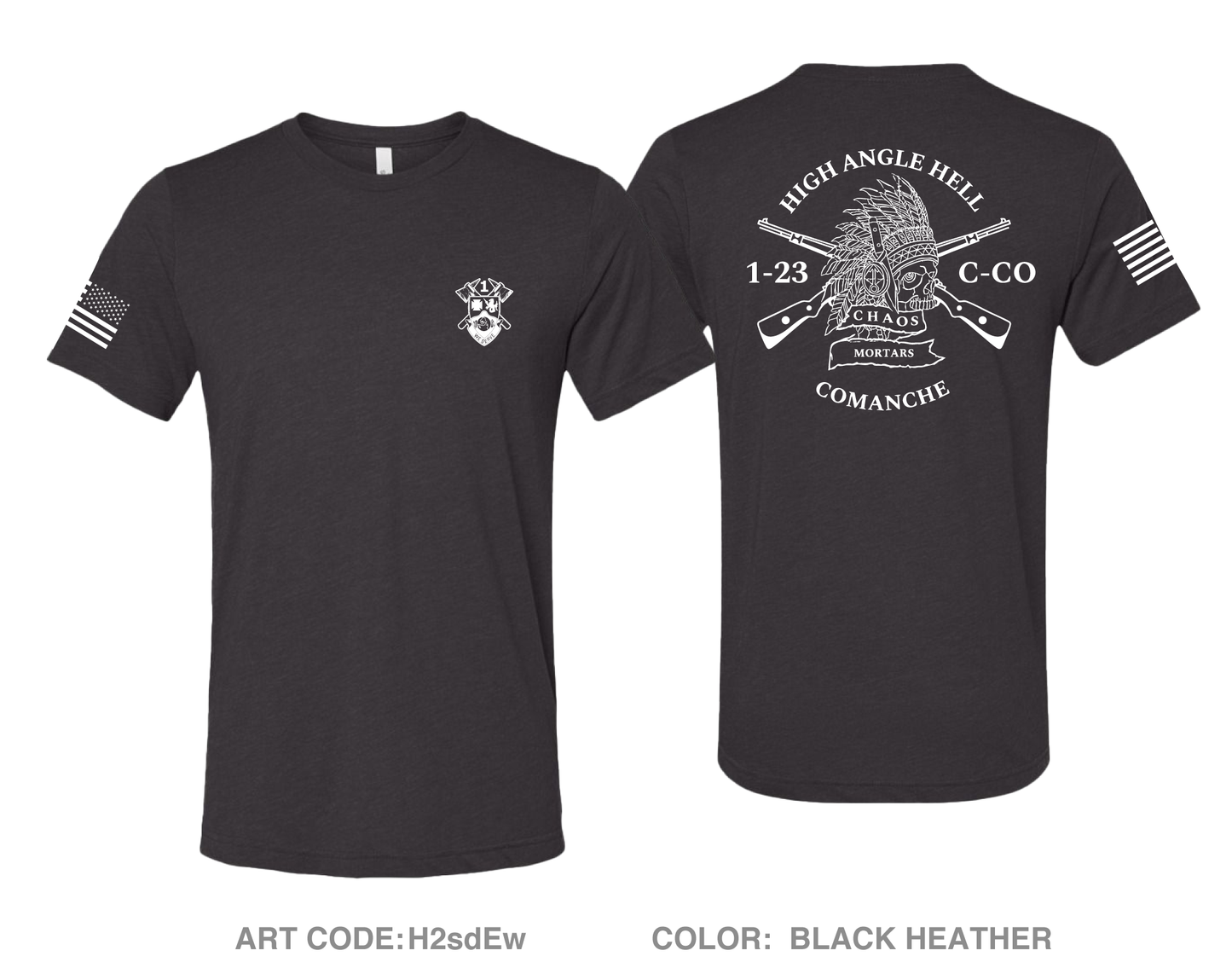 C Co, 1 BN, 23th INF Fundraising Collection Comfort Unisex Triblend SS Tee - H2sdEw
