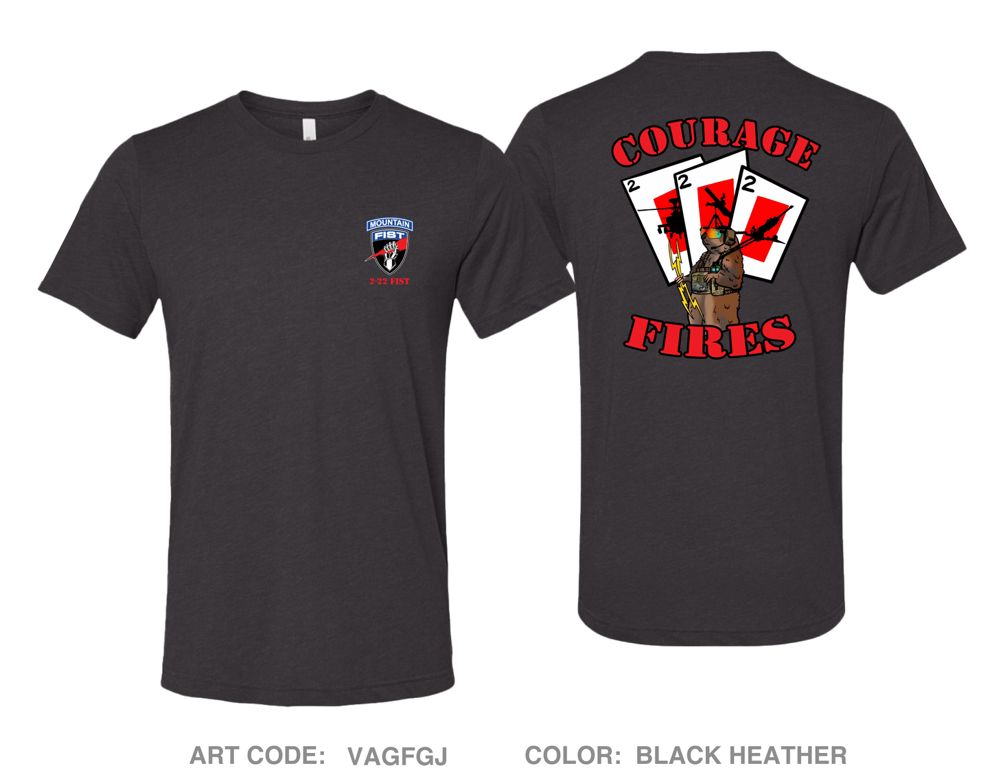 2-22 IN FIST Comfort Unisex Triblend SS Tee - VAGFGJ