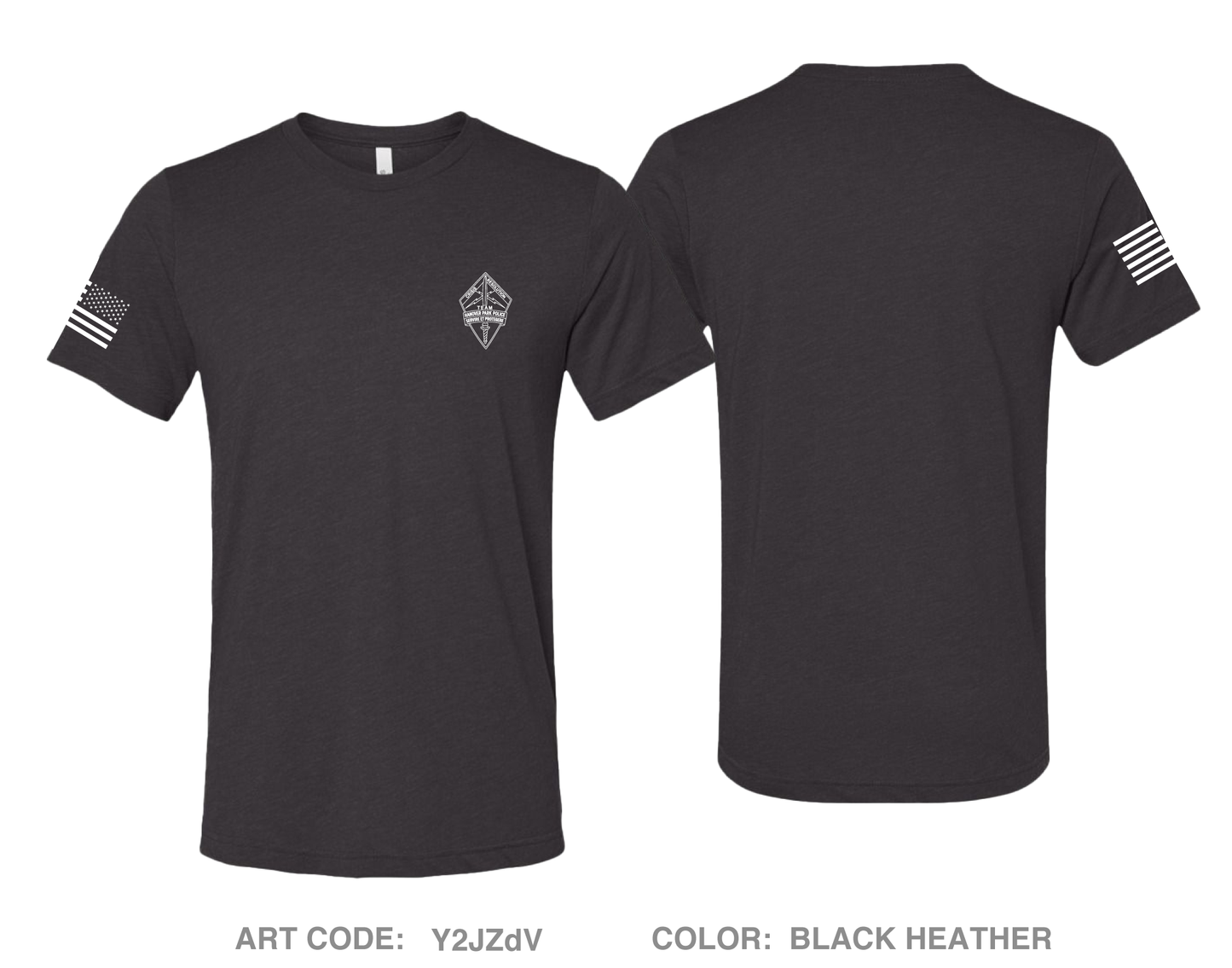 Hanover Park Police CRT Comfort Unisex Triblend SS Tee - Y2JZdV