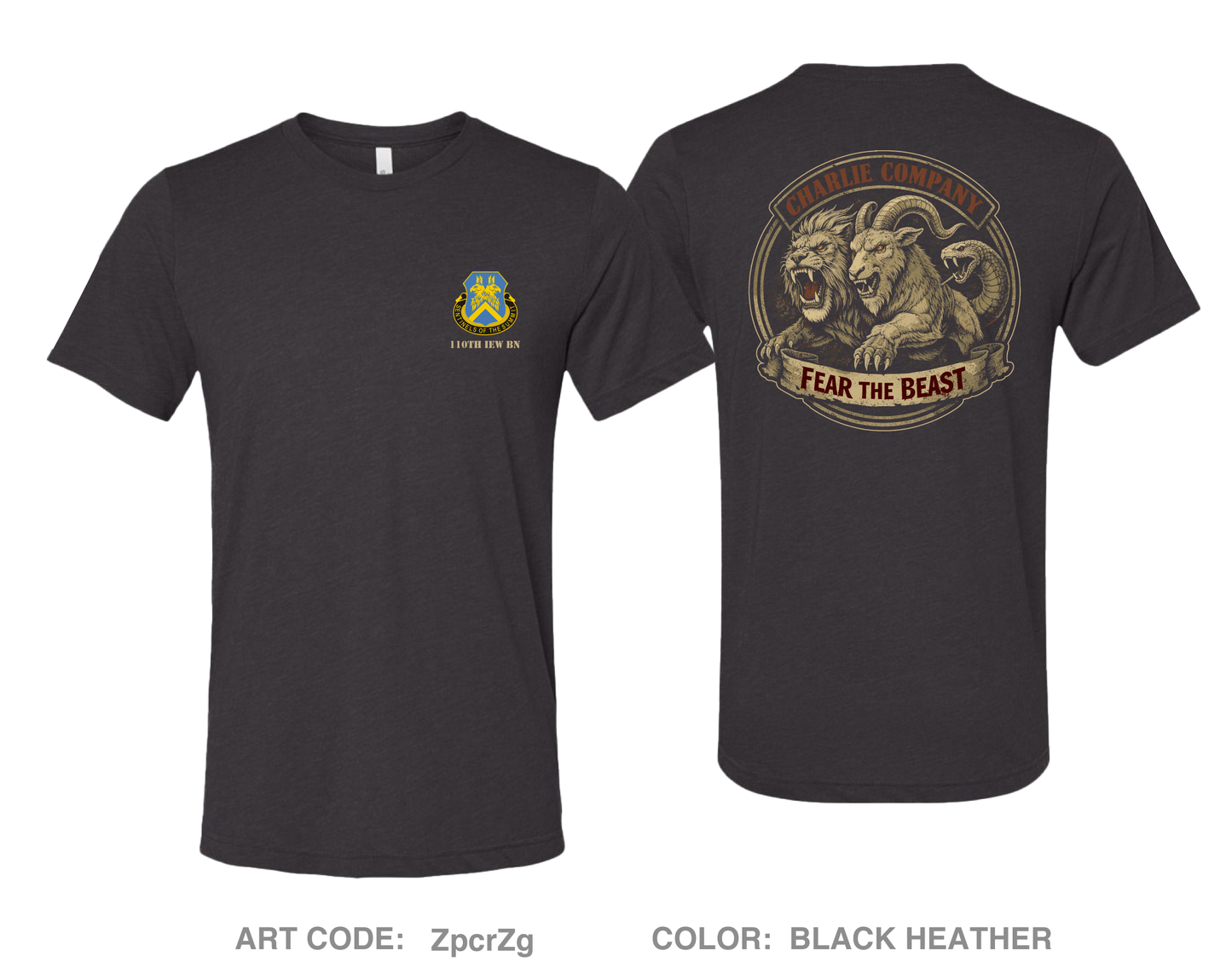 Charlie Company Chimeras Comfort Unisex Triblend SS Tee - ZpcrZg