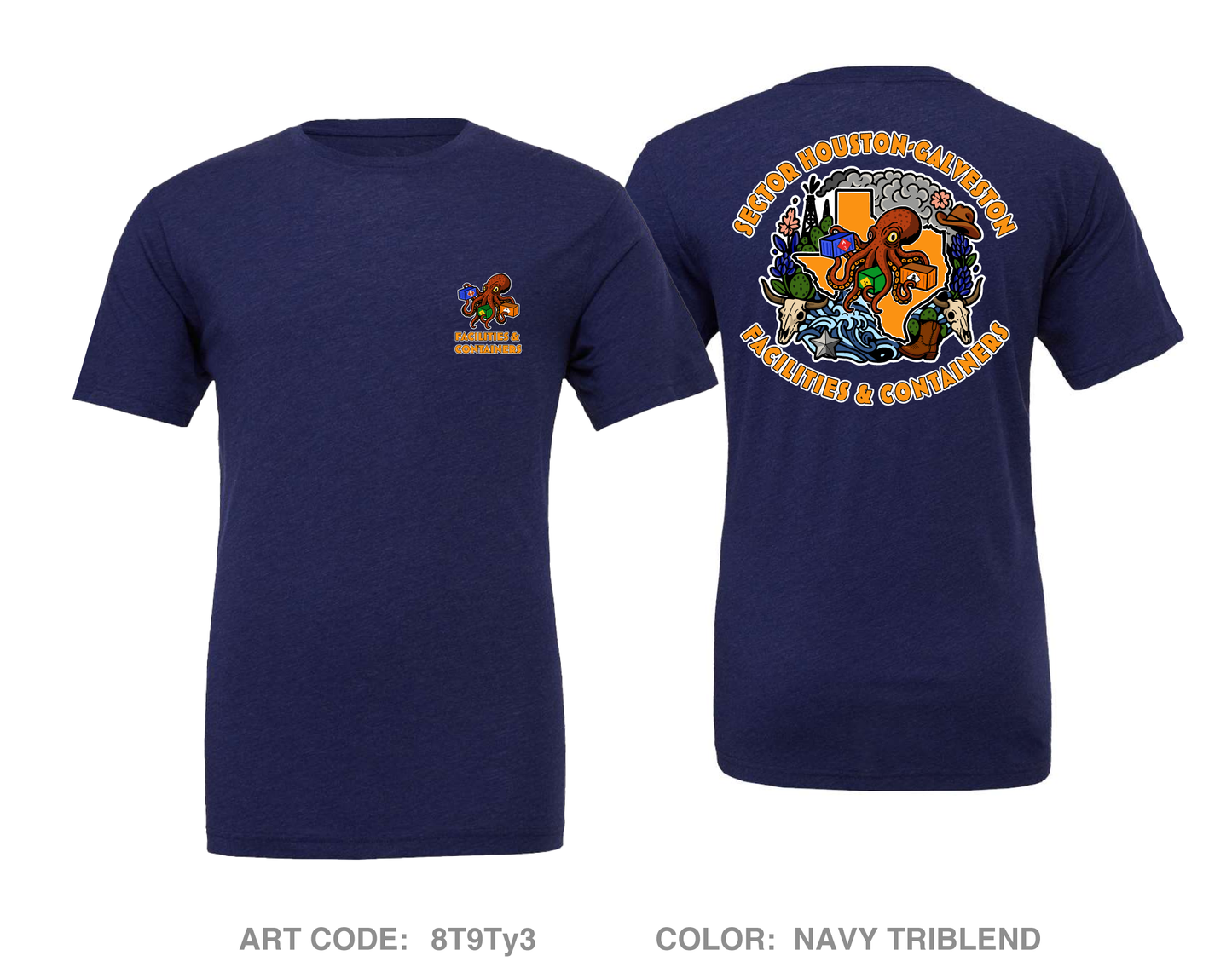 Sector Houston-Galveston Facilities Comfort Unisex Triblend SS Tee - 8T9Ty3