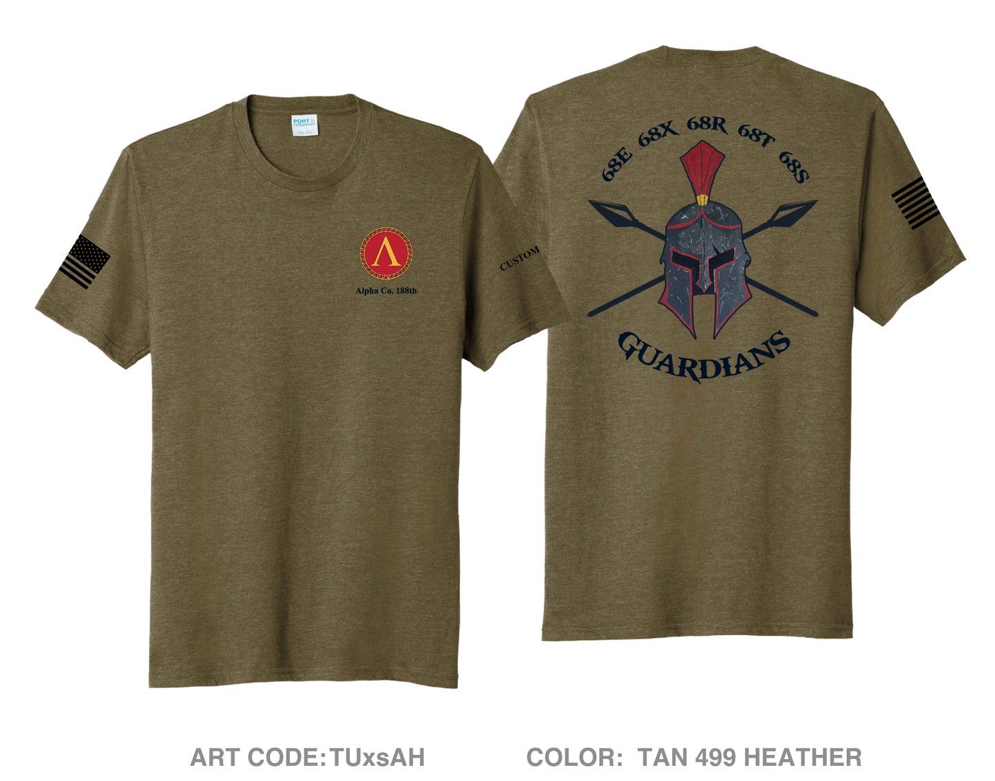 CUSTOM A Co 188th Med BN Comfort Unisex Triblend SS Tee - TUxsAH