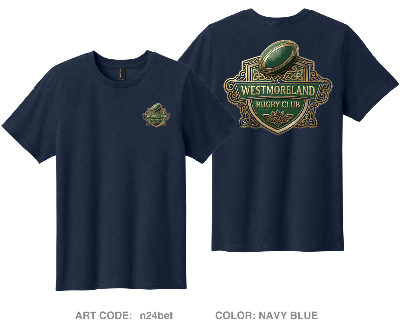 Westmoreland Rugby Club Comfort Youth cotton short sleeve tee - n24bet