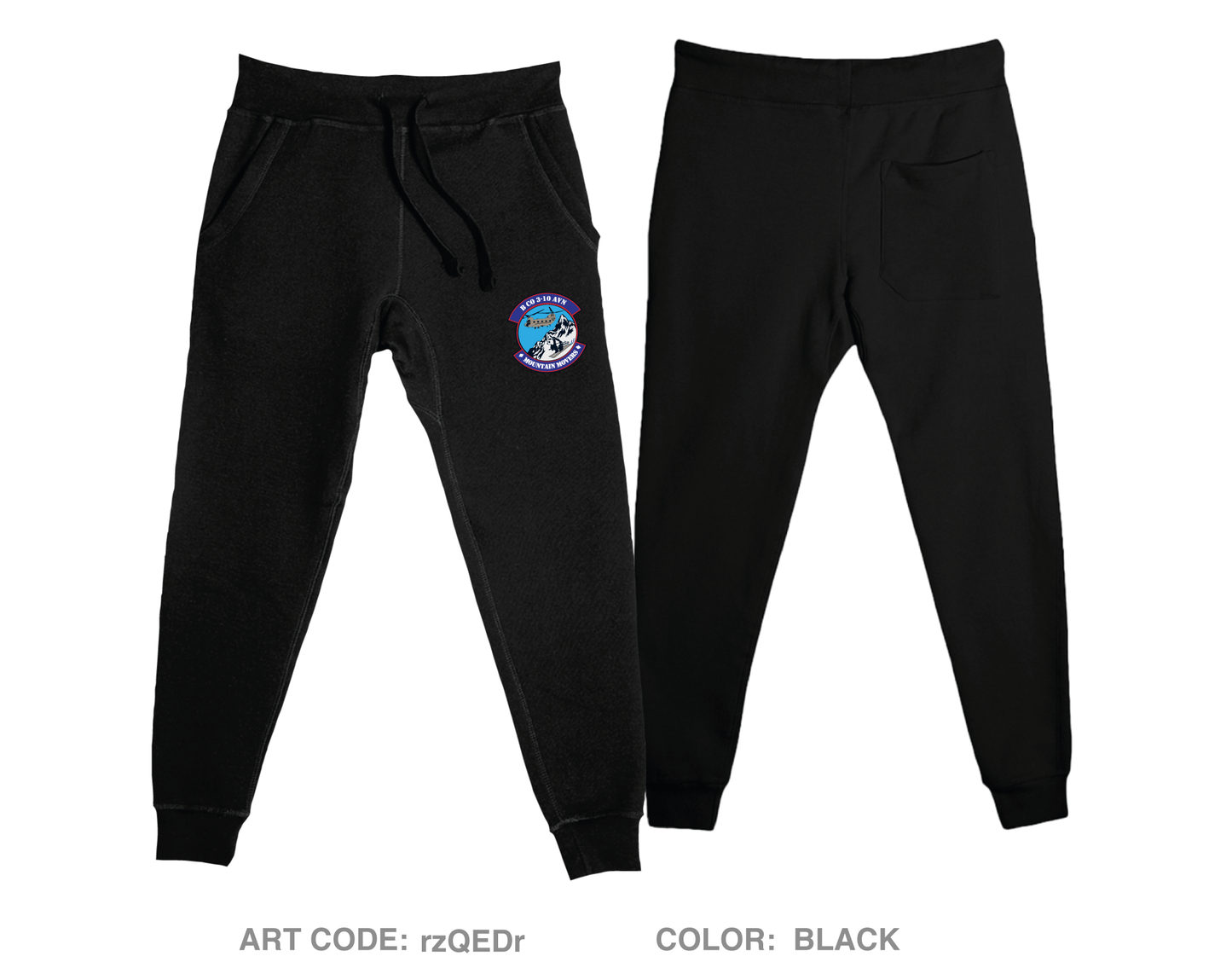 B Co, 3-10 GSAB, 10th CAB, 10th MTN Comfort Unisex Joggers - rzQEDr