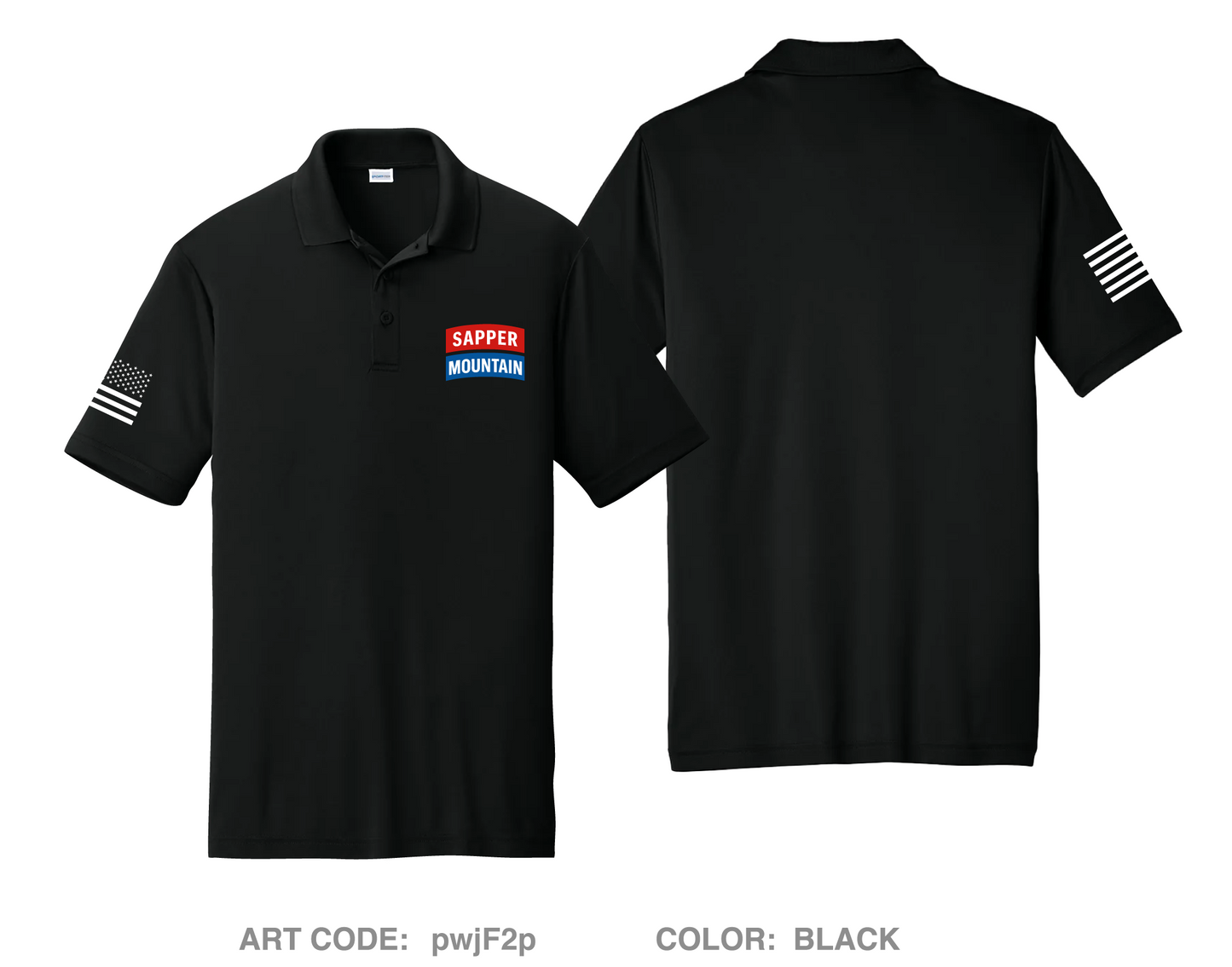 63D Combat Engineer Company - Infantry Hi-Tech Performance Men's SS Polo - pwjF2p