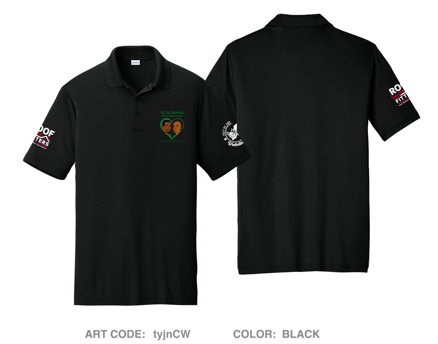 DJ and Dennis Mental Health Podcast Hi-Tech Performance Men's SS Polo - tyjnCW