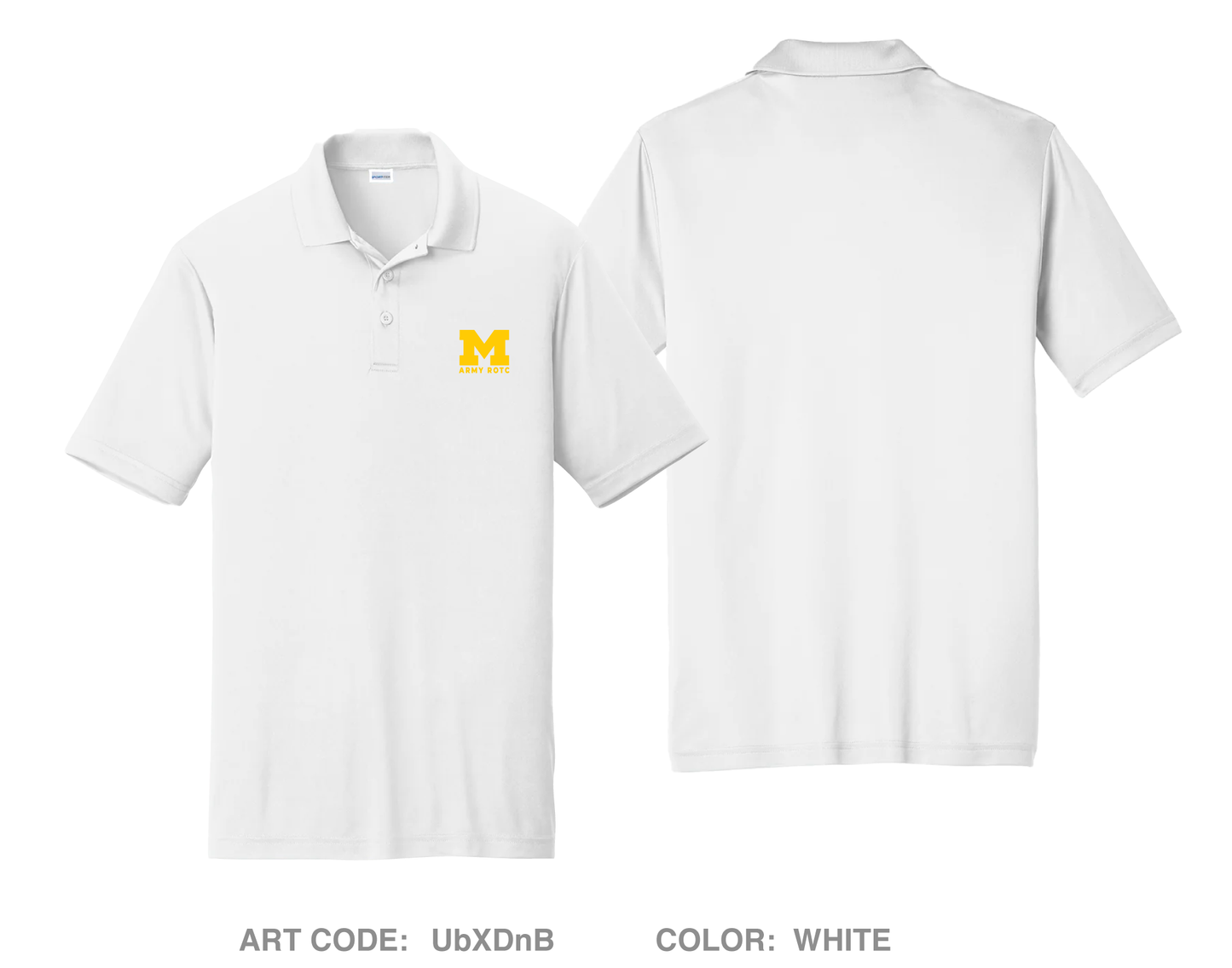 University of Michigan Army ROTC Hi-Tech Performance Men's SS Polo - UbXDnB