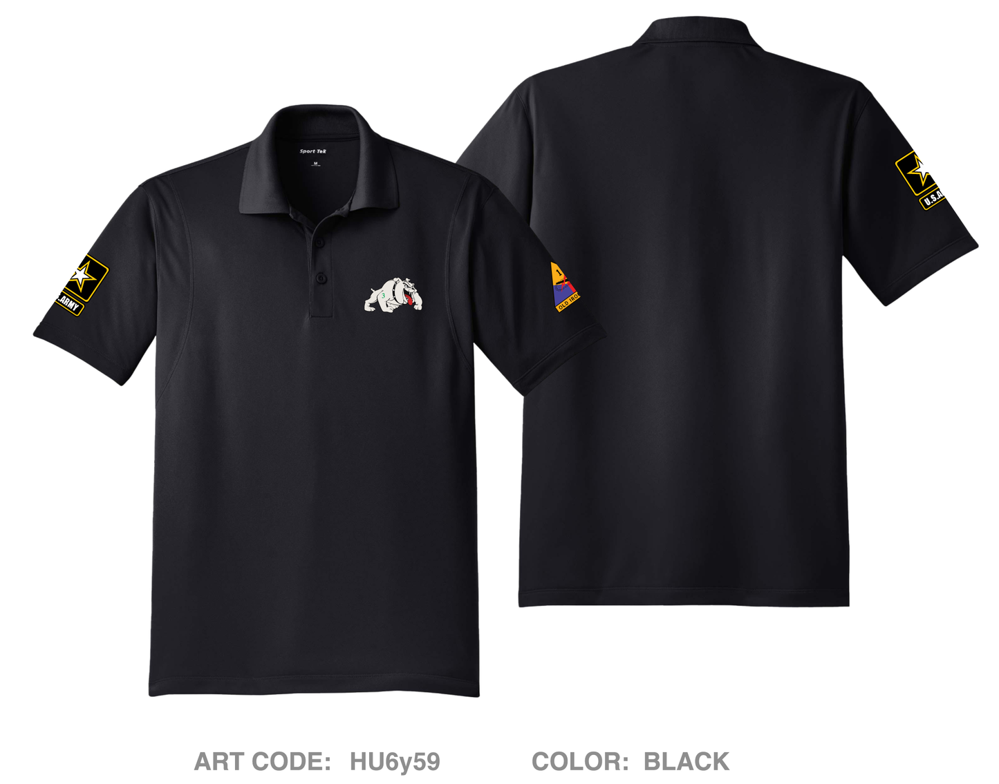 1-77 Steel Tigers Hi-Tech Performance Men's SS Polo - HU6y59