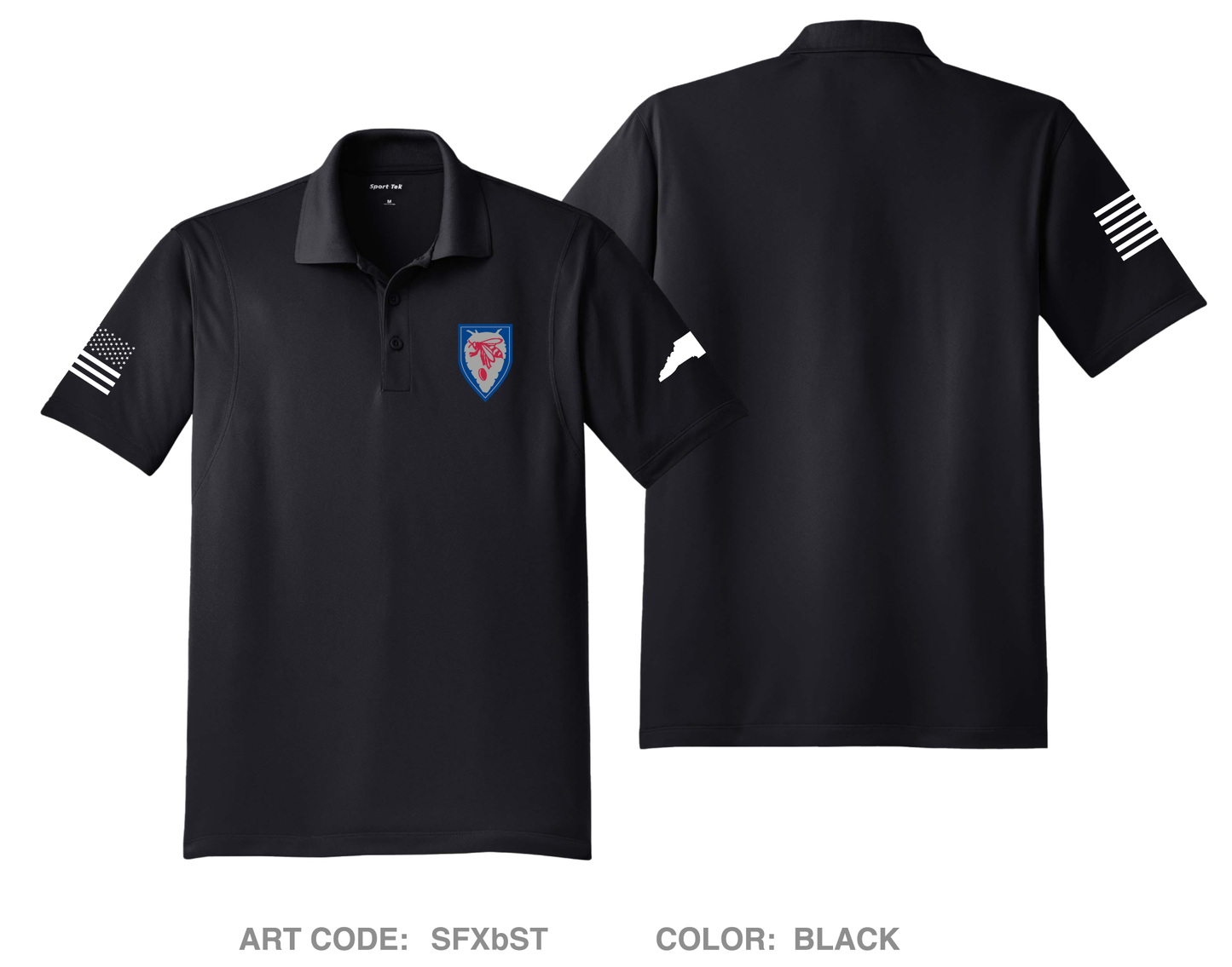 HHC 60th Troop Command Hi-Techa Performance Men's SS Polo - SFXbST