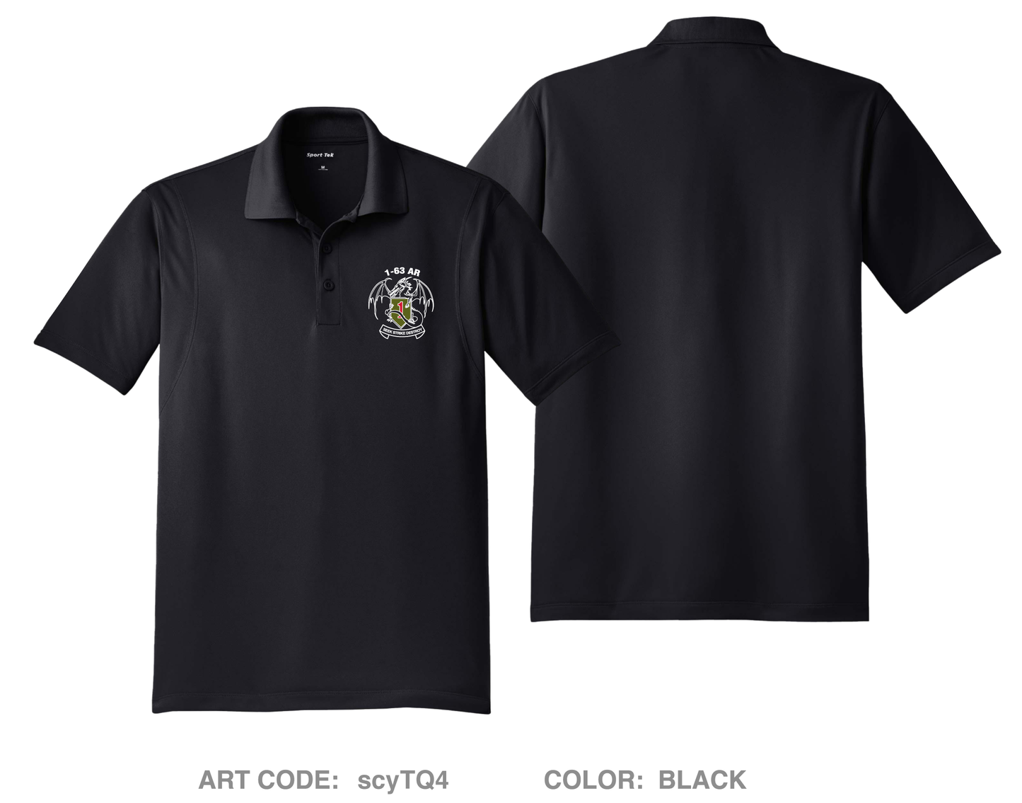 1-63 AR BN Hi-Tech Performance Men's SS Polo - scyTQ4