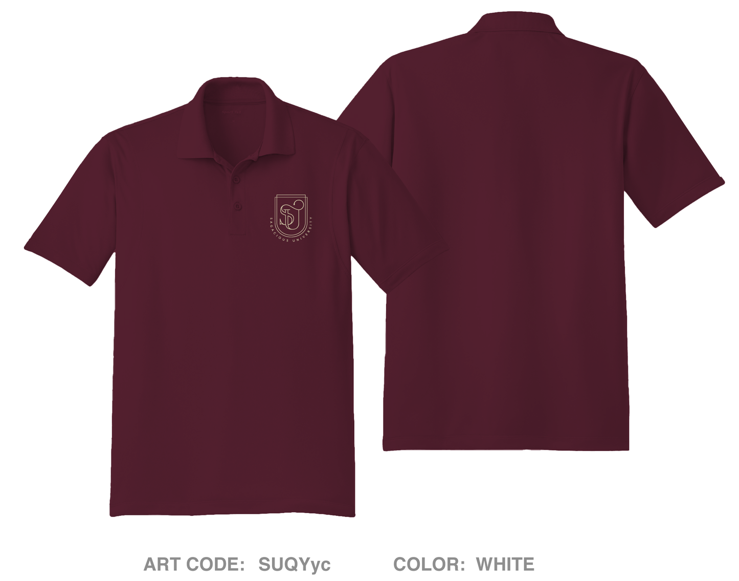 Sagacious University Hi-Tech Performance Men's SS Polo - SUQYyc