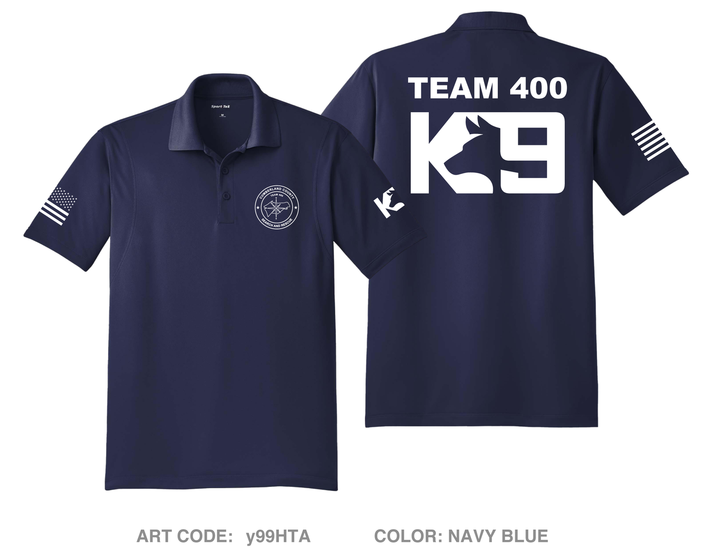 CUMBERLAND COUNTY SEARCH AND RESCUE Hi-Tech Performance Men's SS Polo - y99HTA