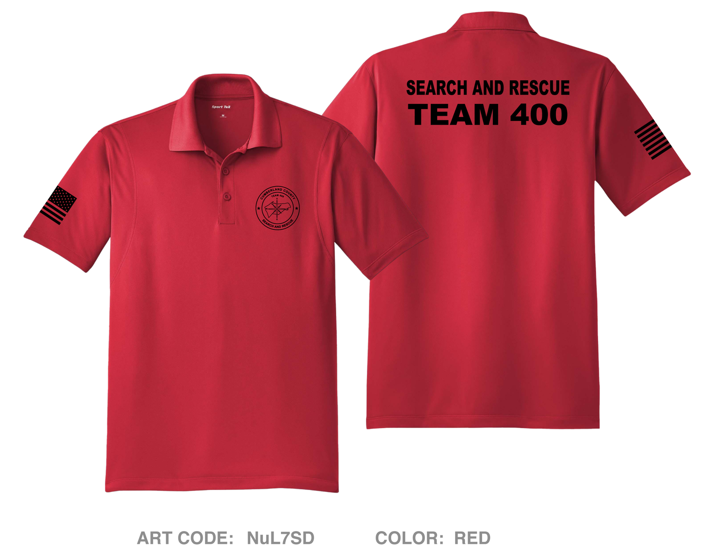 CUMBERLAND COUNTY SEARCH AND RESCUE Hi-Tech Performance Men's SS Polo - NuL7SD
