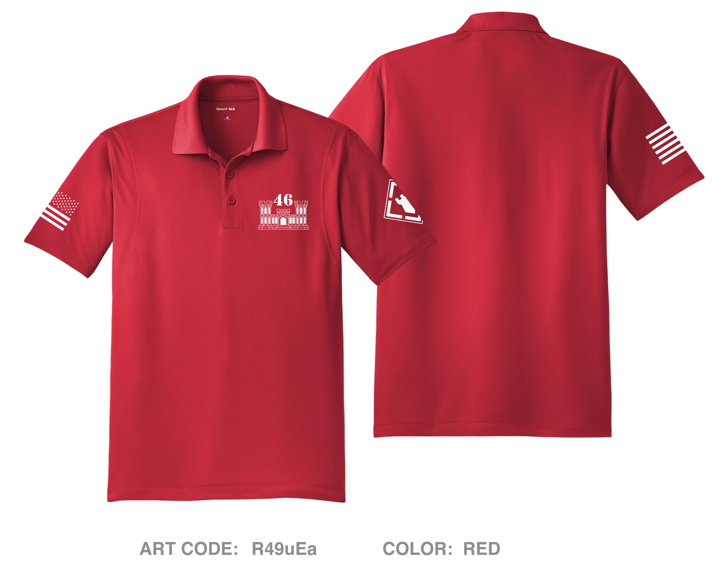 46th Engineers Hi-Tech Performance Men's SS Polo - R49uEa
