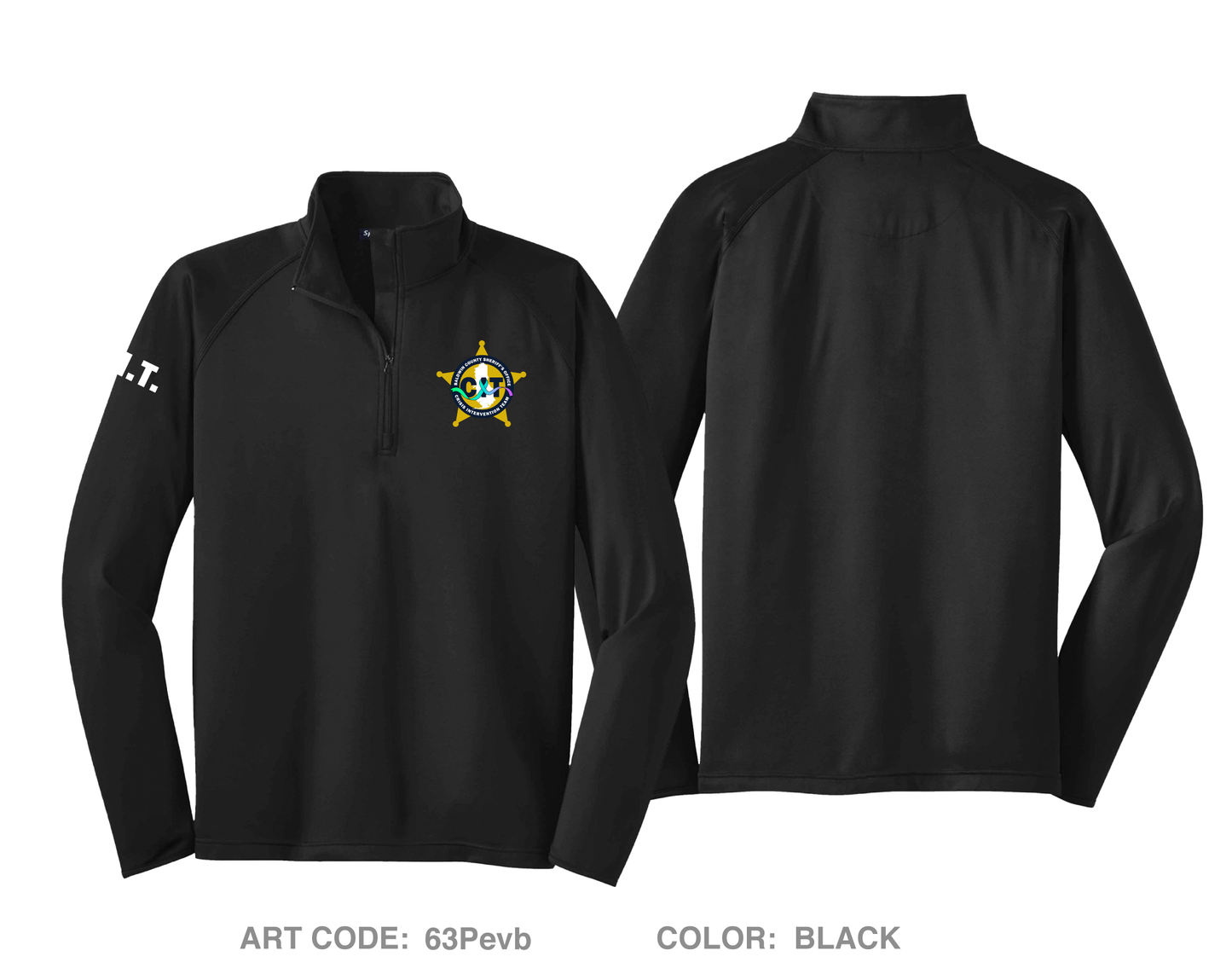 Baldwin County Sheriff’s Office Crisis Intervention Team Hi-Tech Performance Quarter-Zip Fleece Jacket - 63Pevb