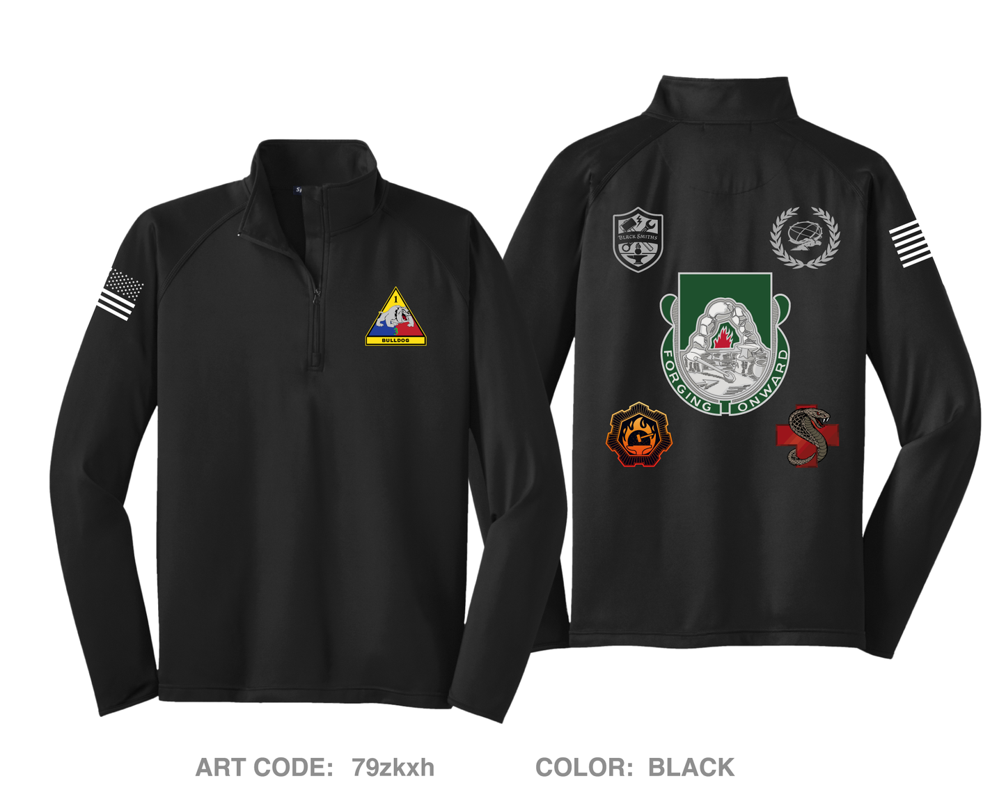 123rd BSB Hi-Tech Performance Quarter-Zip Fleece Jacket - 79zkxh