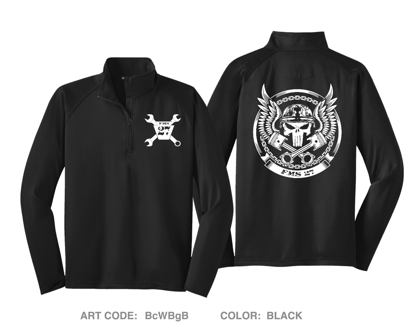 FMS 27 Hi-Tech Performance Quarter-Zip Fleece Jacket - BcWBgB