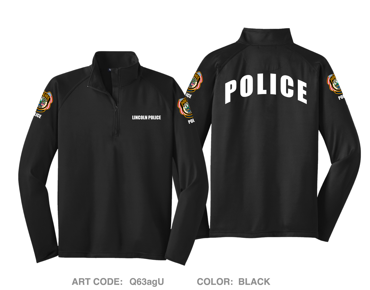 Lincoln Police Department Hi-Tech Performance Quarter-Zip Fleece Jacket - Q63agU