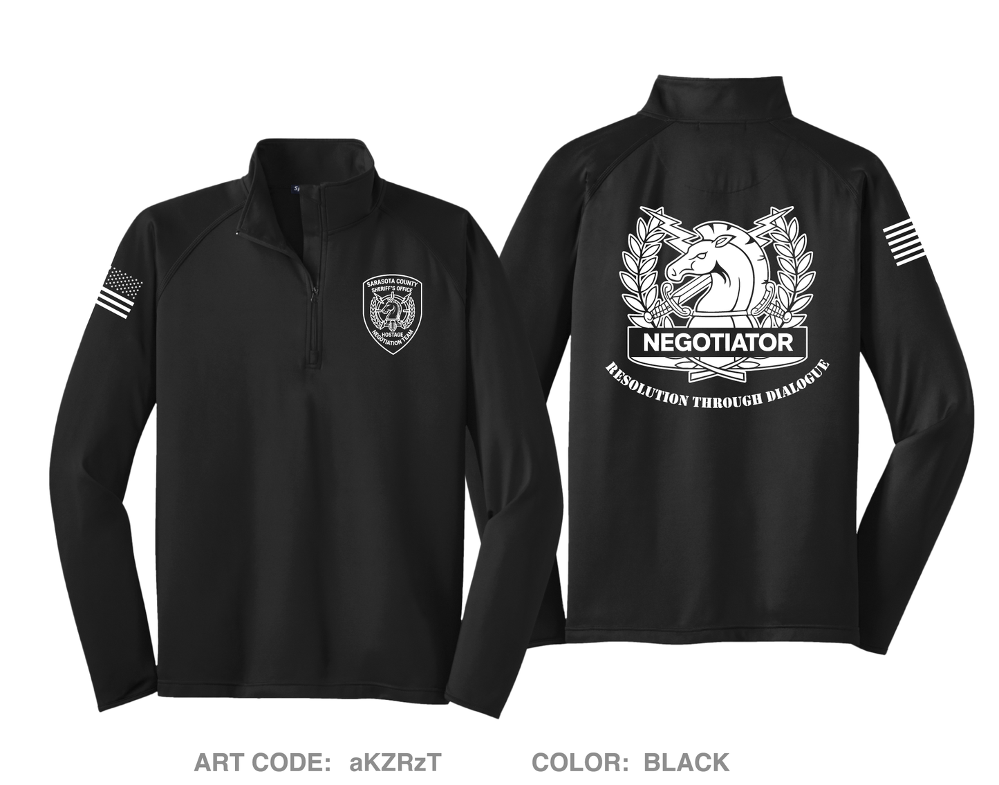 Sarasota County Hostage Negotiations Team Hi-Tech Performance Quarter-Zip Fleece Jacket - aKZRzT