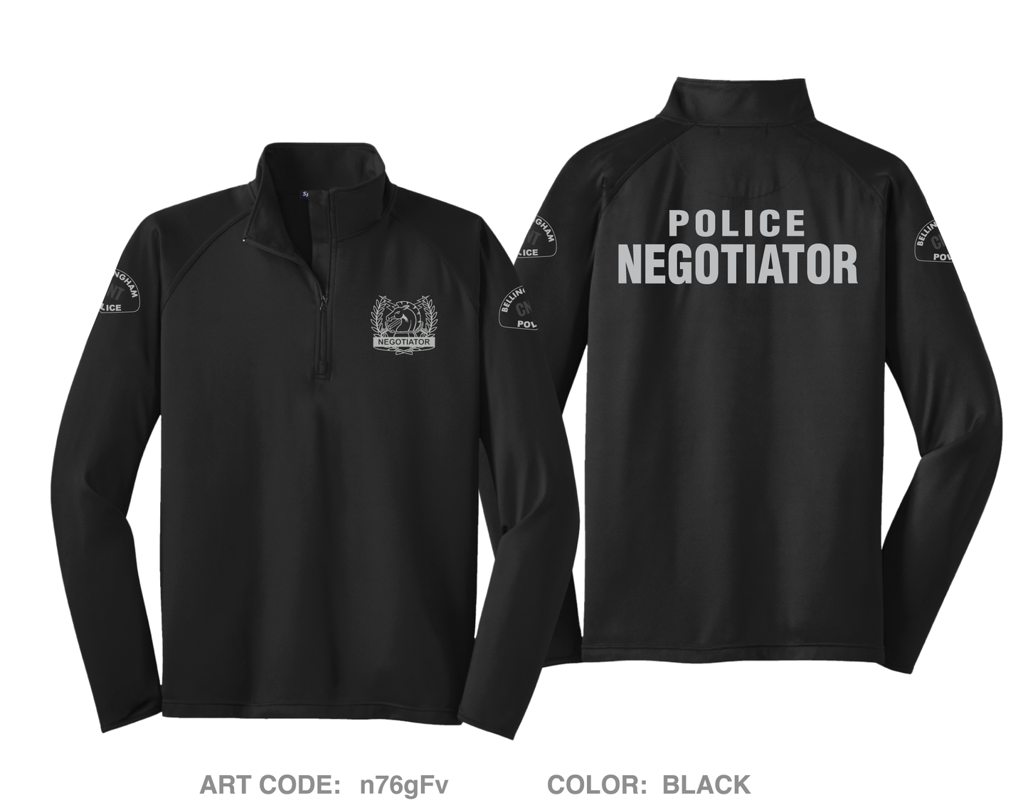 Bellingham Police CNT Hi-Tech Performance Quarter-Zip Fleece Jacket - n76gFv