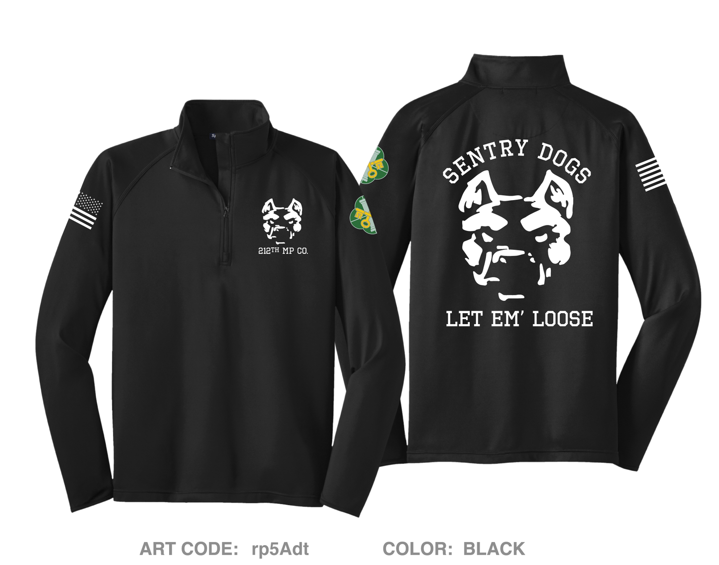 212th MP Hi-Tech Performance Quarter-Zip Fleece Jacket - rp5Adt