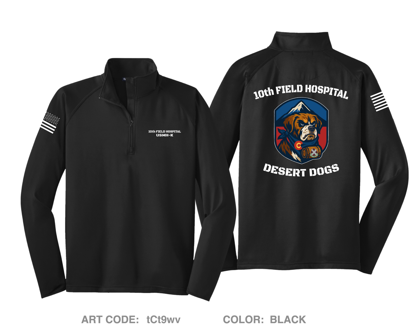 10th Field Hospital Hi-Tech Performance Quarter-Zip Fleece Jacket - tCt9wv