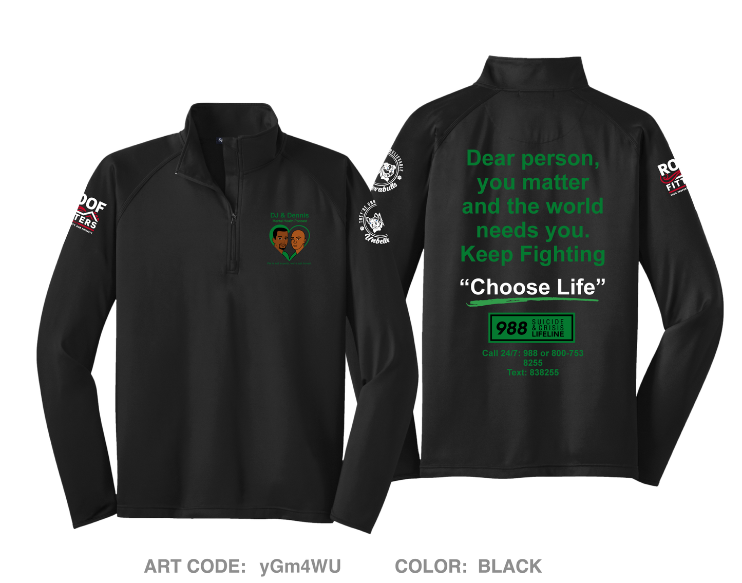 DJ and Dennis Mental Health Podcast Hi-Tech Performance Quarter-Zip Fleece Jacket - yGm4WU