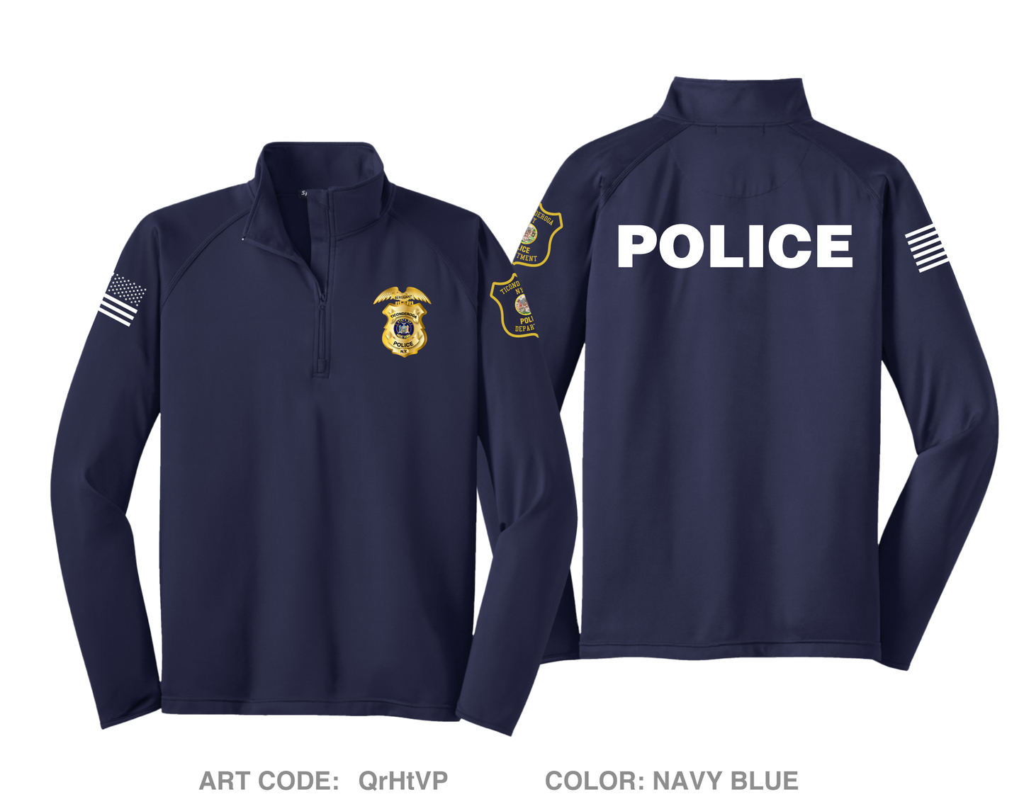 Ticonderoga Police Department Hi-Tech Performance Quarter-Zip Fleece Jacket - QrHtVP