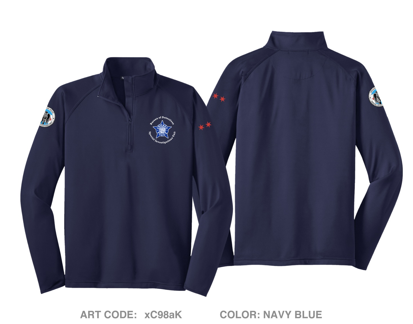 Special Investigations Unit Hi-Tech Performance Quarter-Zip Fleece Jacket - xC98aK