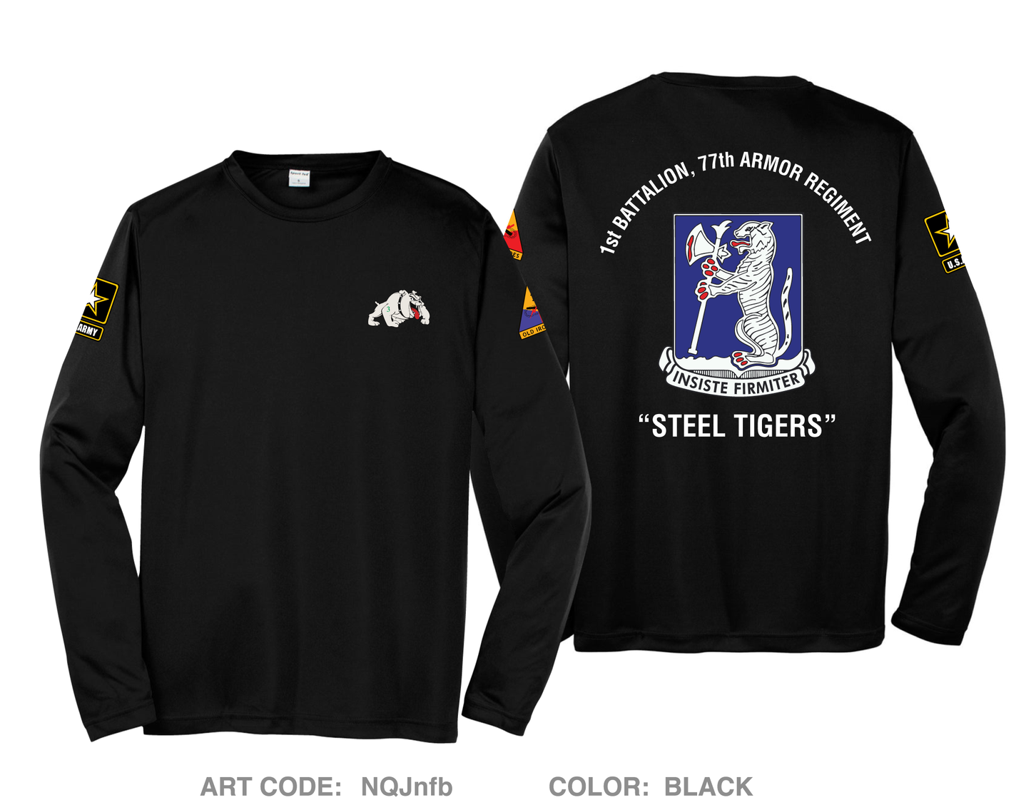1-77 Steel Tigers Hi-Tech Performance Unisex LS Tee - NQJnfb