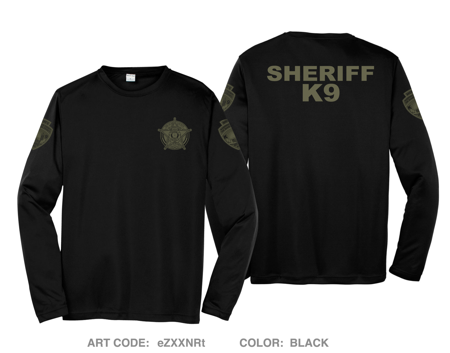 Washington County Sheriffs Office Maine K9 Hi-Tech Performance Unisex LS Tee - eZXXNR