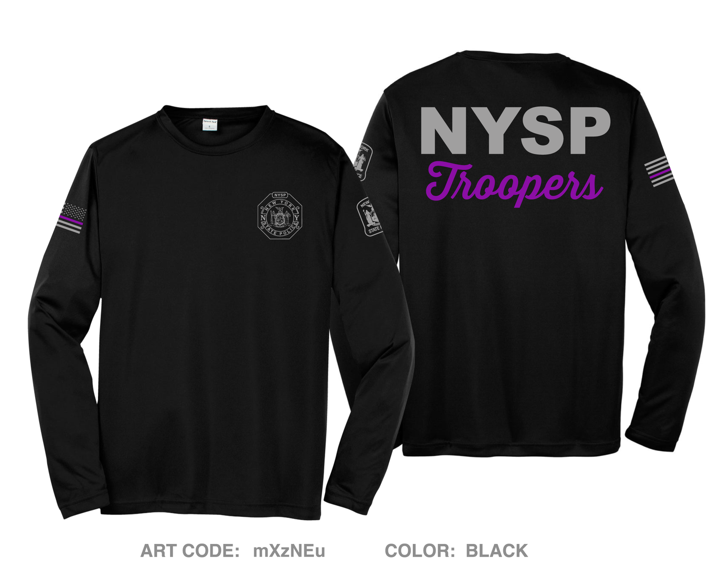 NYSP comm Hi-Tech Performance Unisex LS Tee - mXzNEu