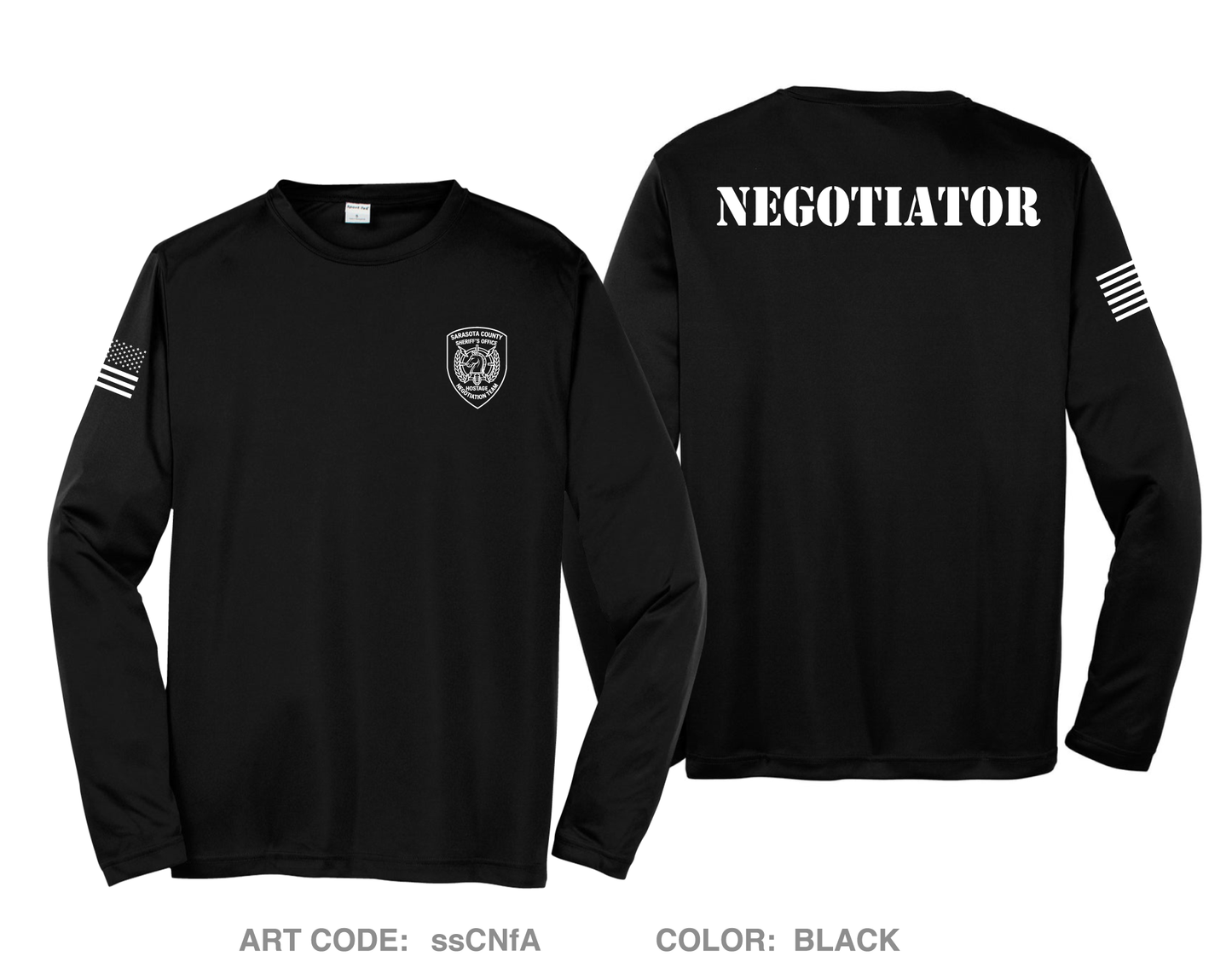 Sarasota County Hostage Negotiations Team Hi-Tech Performance Unisex LS Tee - ssCNfA