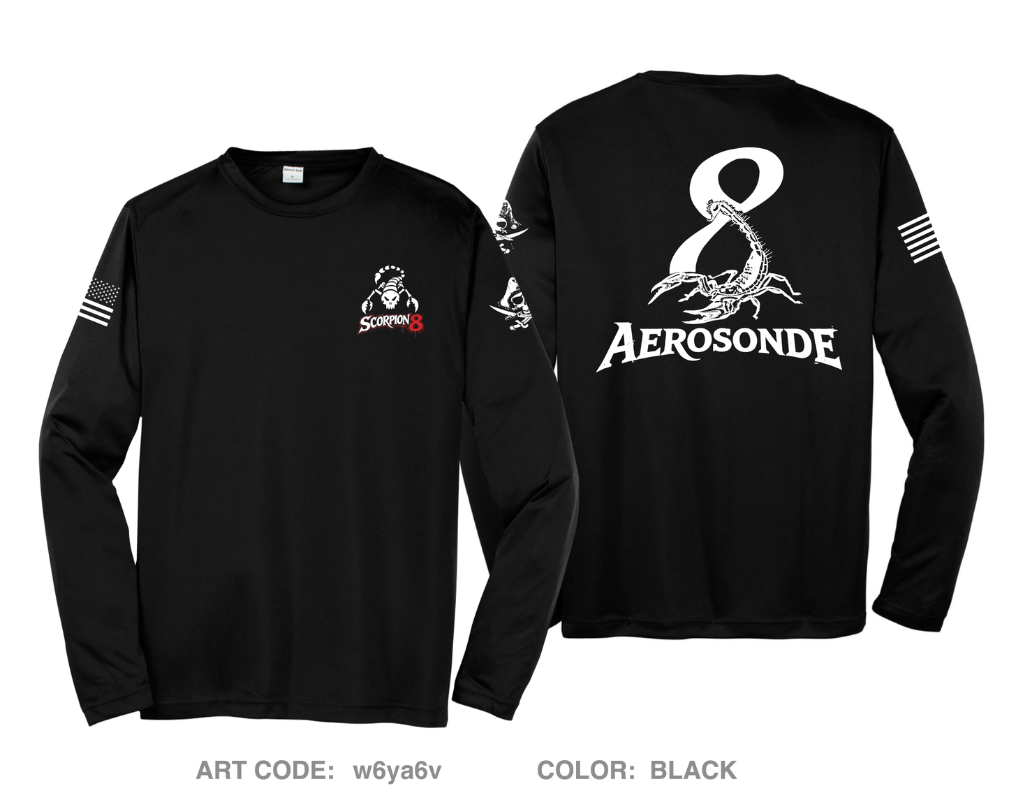 Scorpion 8 Hi-Tech Performance Unisex LS Tee - w6ya6v
