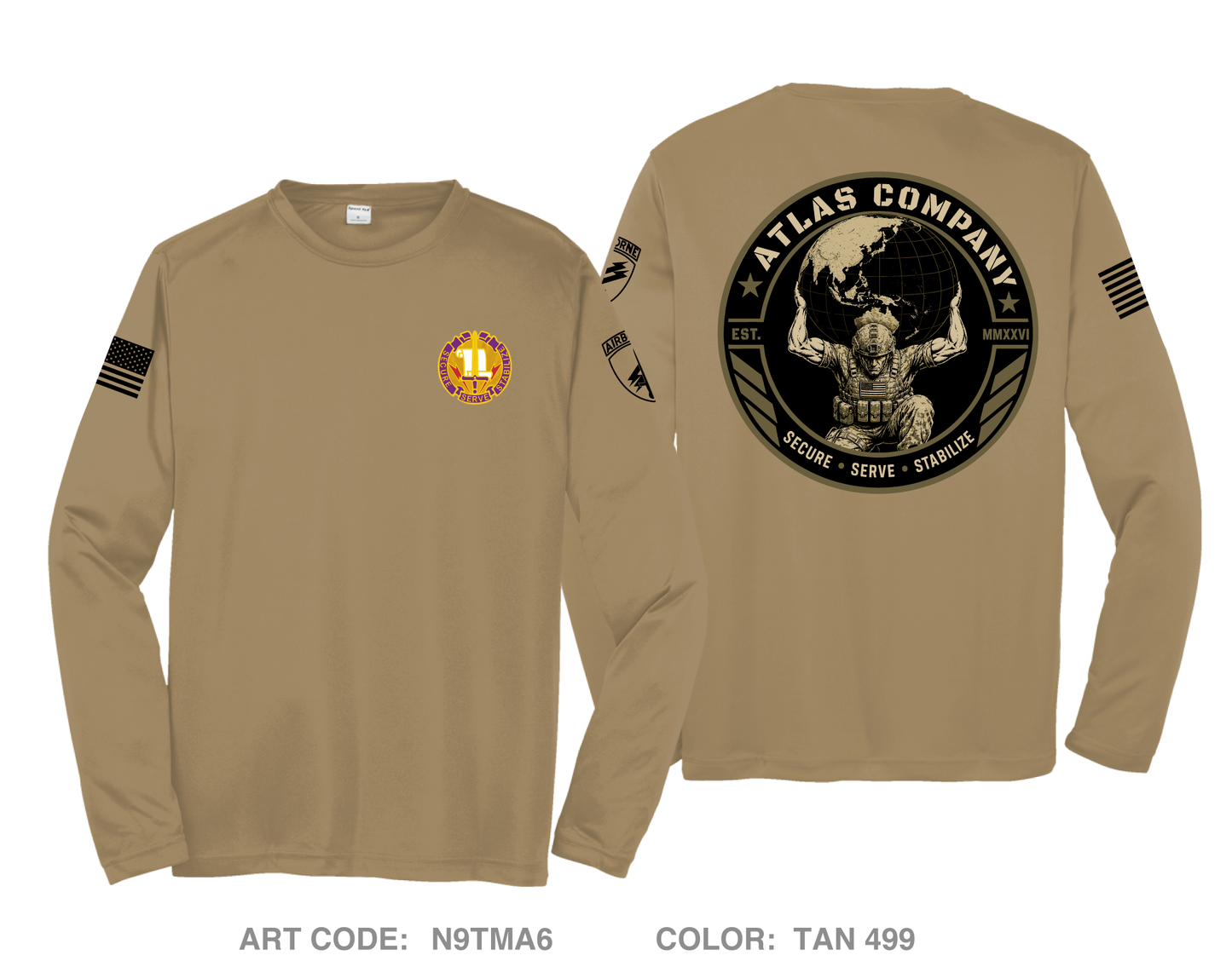 A Co 405th CA BN Hi-Tech Performance Unisex LS Tee - N9TMA6